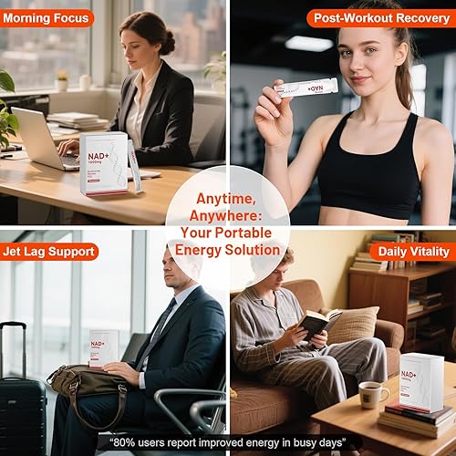 Vista 3 de Gorani Suplemento NAD de 1000 mg, suplementos de resveratrol de ribósido de nicotinamida NAD con PQQ, alternativa NMN extra fuerte para mujeres