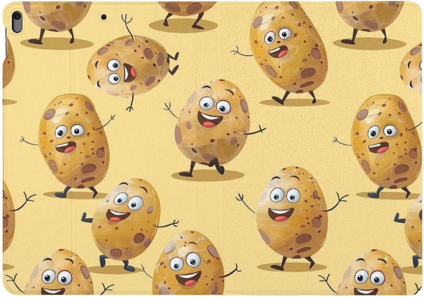 Cartoon Potato Printed Case Trifold Stand Protective Cover Compatible with ipad Pro/ipad Air3(10.5in)