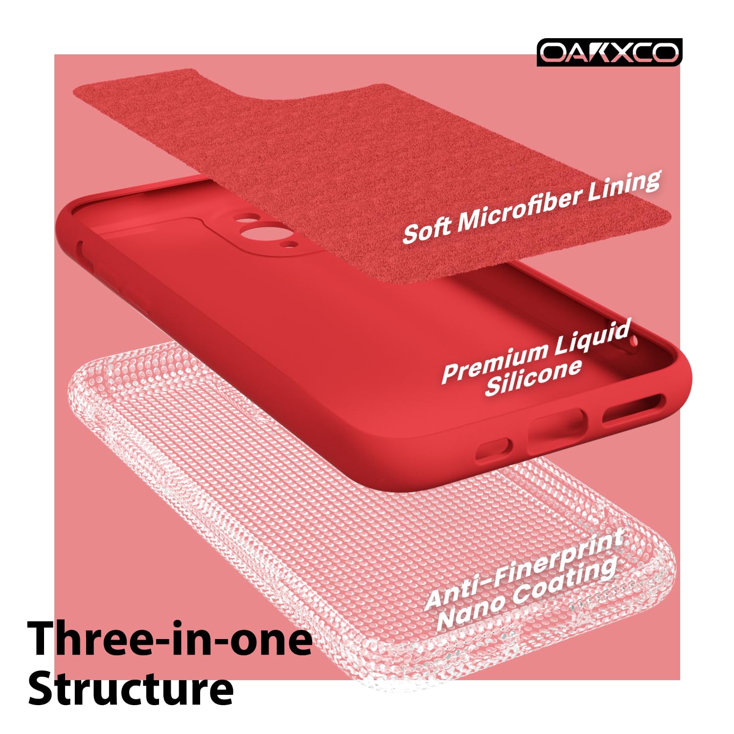 oakxco for iPhone 16 Pro Max Case Liquid Silicone, Soft Rubber Gel Elegant Aesthetic Basic Simple Cover, Cute Thin Slim TPU Matte Solid Color Plain Smooth Case for Women Girl, Light Pink — view 1210