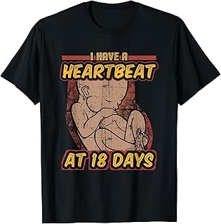 Pro Life shirt - Catholic tee - I have a heartbeat T-Shirt