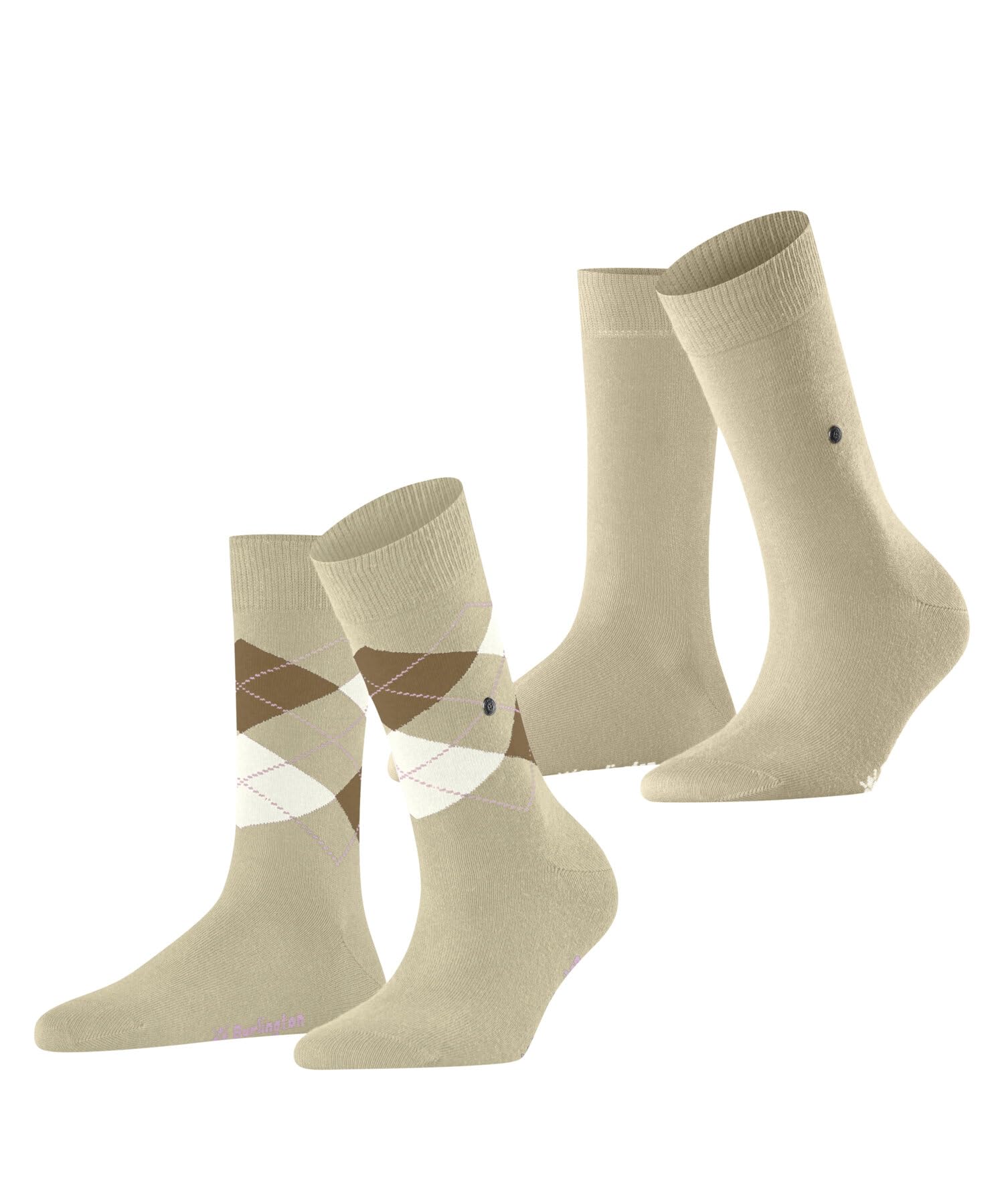 Burlington Women's Beige Socks Everyday Mix (X2)