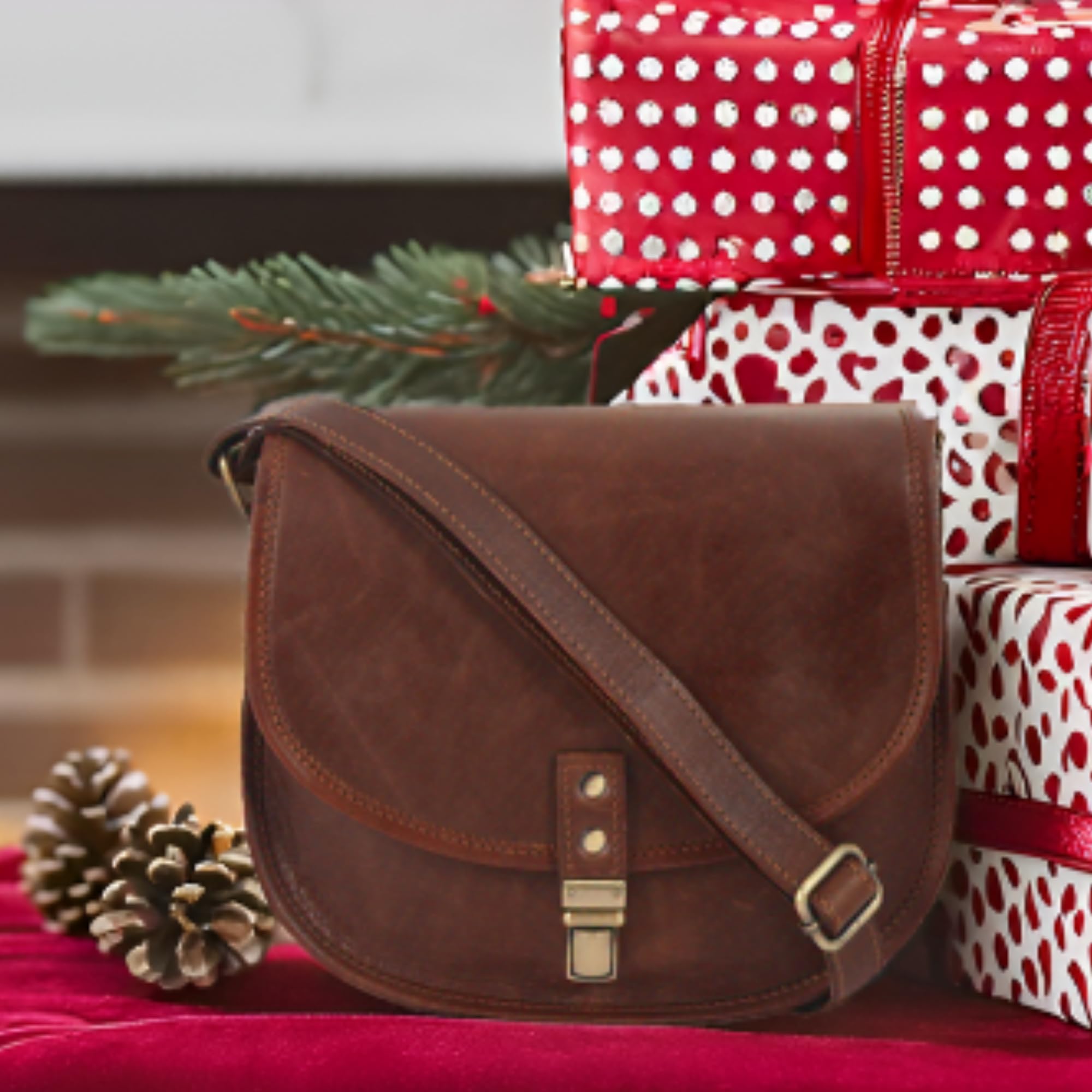 URBAN LEATHER Bolso bandolera de las mujeres de cuero genuino Boho hippie satchel bolsa de viaje