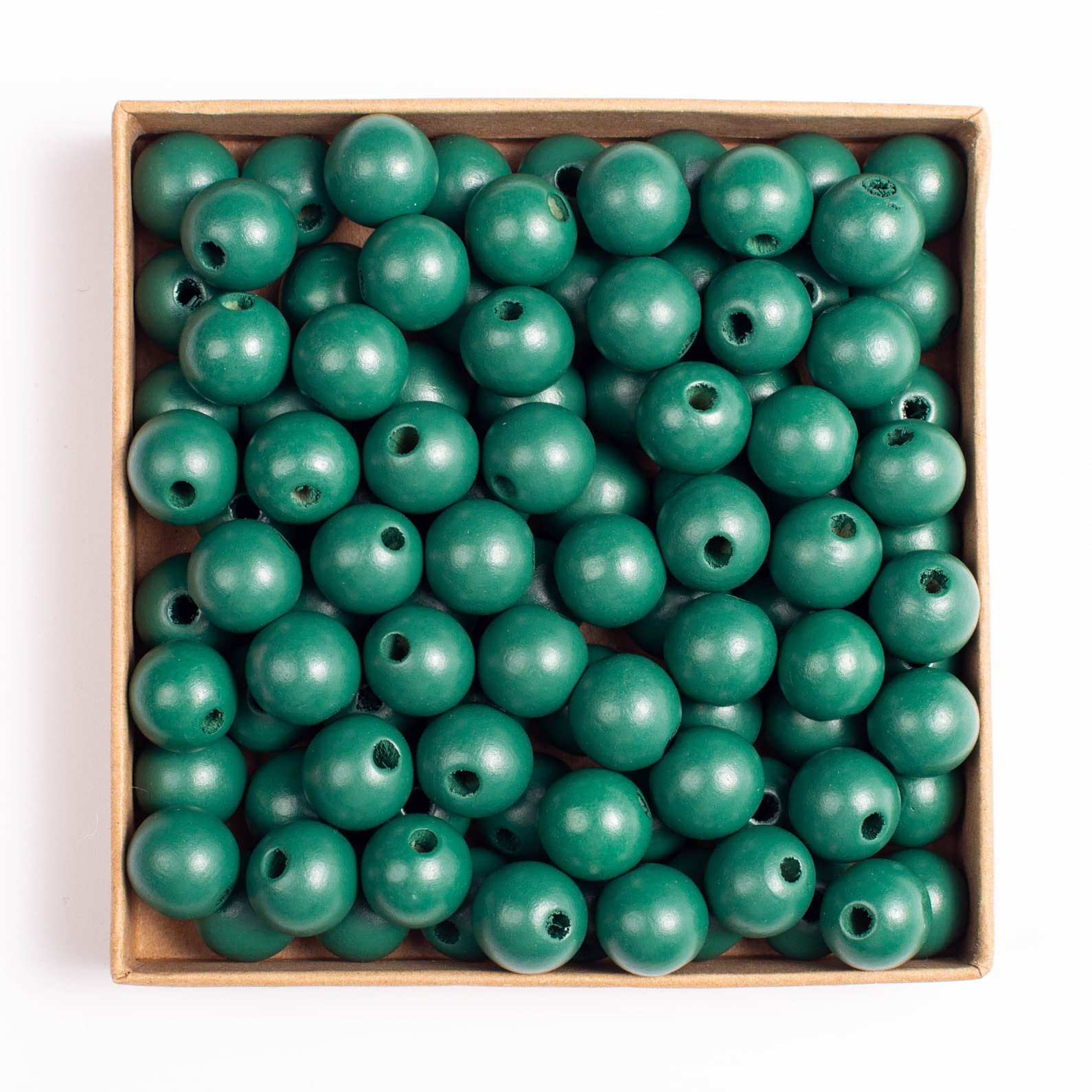 Decoendiy 100-Piece Wood Beads - 16mm Colored Round Craft Beads For Jewelry & DIY, Blue - View #10