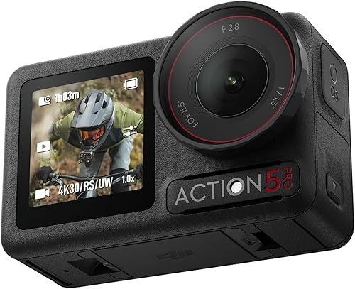 dji Osmo Action 5 Pro Pack Esencial: cámara Deportiva, Sensor 1/1.3", vídeo 4K/120 fps, Seguimiento de Objetivos, estabilización, 2 Pantallas táctiles OLED, cámara de acción 4K para Deportes y Vlogs