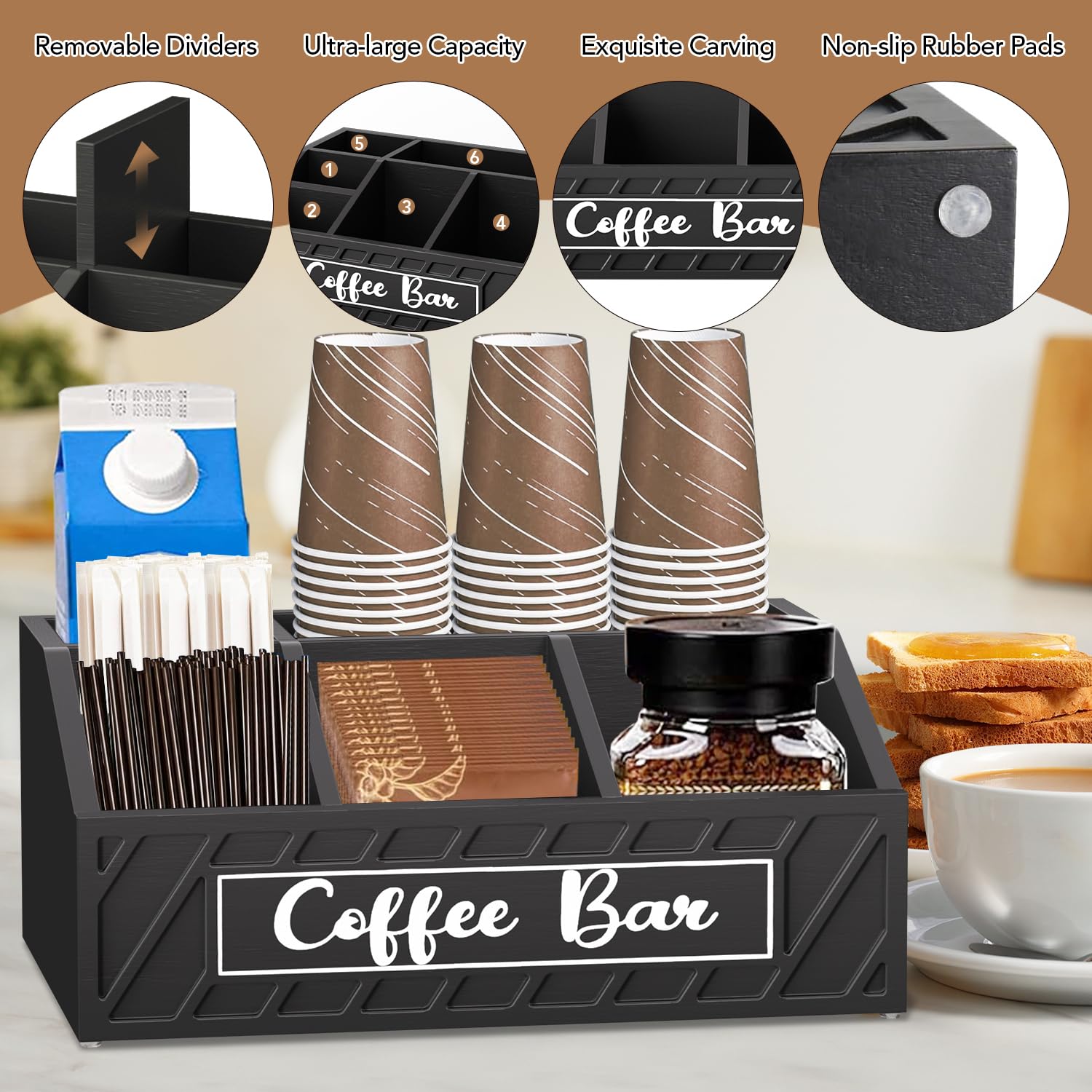 Soporte para cápsulas de café (negro)