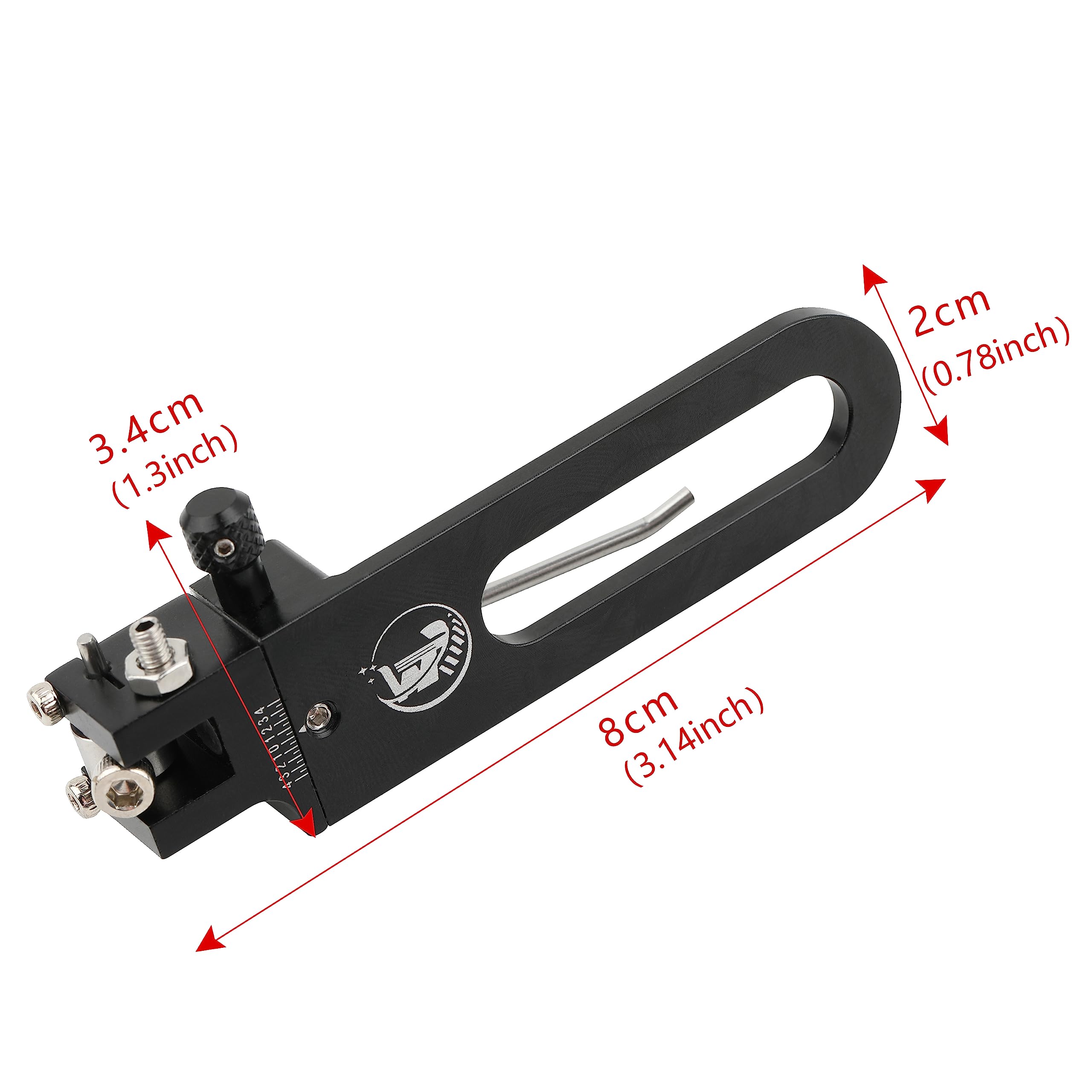 wolfman Tir à l'arc Repose-Flèche Magnétique Arc Recourbé Support de Flèche Ajustable en Aluminium Antichoc équipement de Tir à l'arc Accessoire pour Arc Recurve Droitier