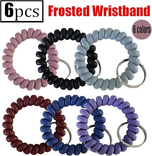 Miniatura 3 de HAMIYELL Llavero de resorte de bobina de muñeca de plástico Llavero espiral estirable Llaveros Llaveros de muñeca