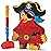 Wernnsai Pirate Piata - Pirate Parrot Piata with Blindfold and Bat for Boys\' Birthday Party Adventure Theme Decorations