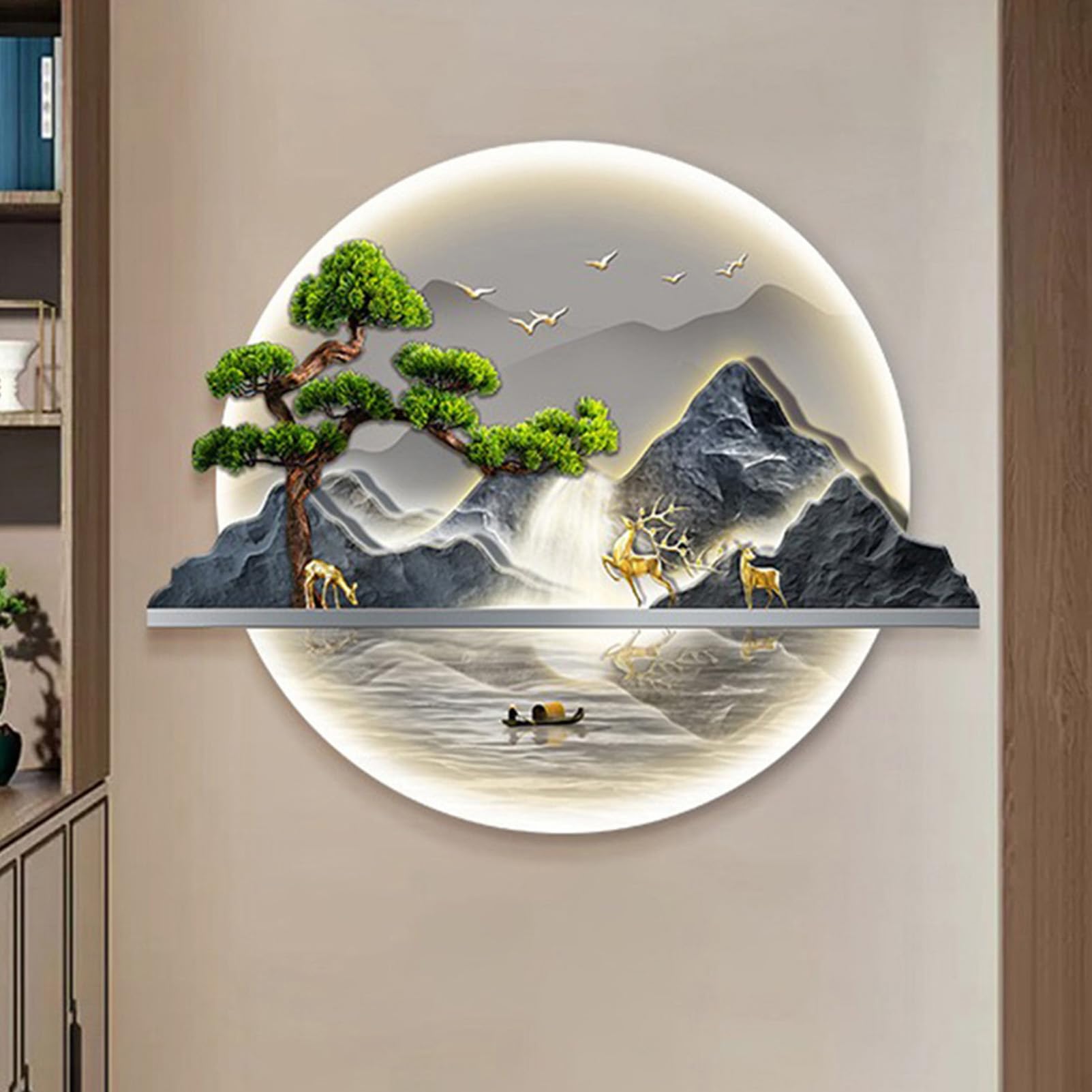 イジス・キシュカ 額縁 アート インテリア Amazon.com: Wall Sculptures 3D Wall Art Decor Lamp, Oriental Decor