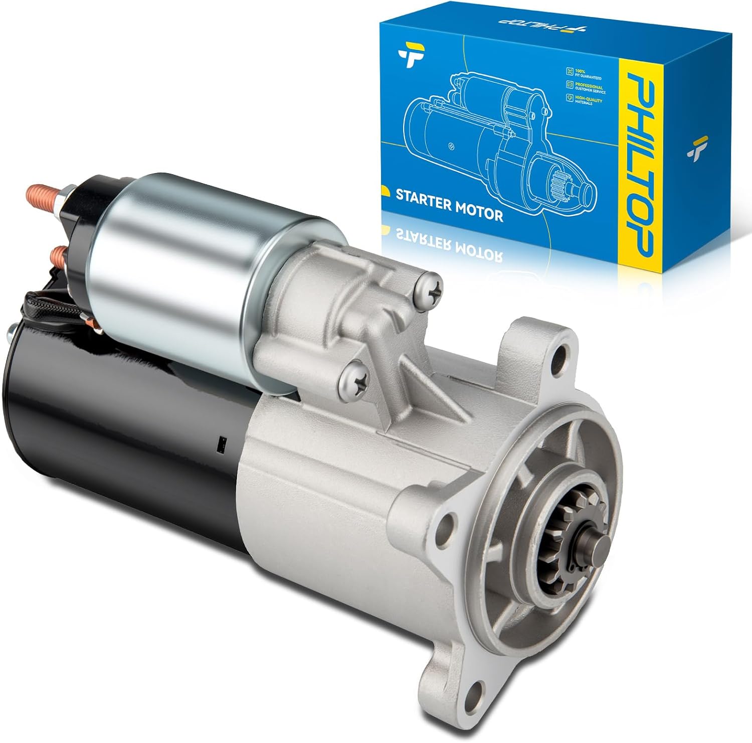PHILTOP Automotive Starter Compatible with 150, 250f, 350, F-450, F-550, Expedition, Must-n-g, Excursion, Mark LT, Blackwood12 Tooth for 6646N