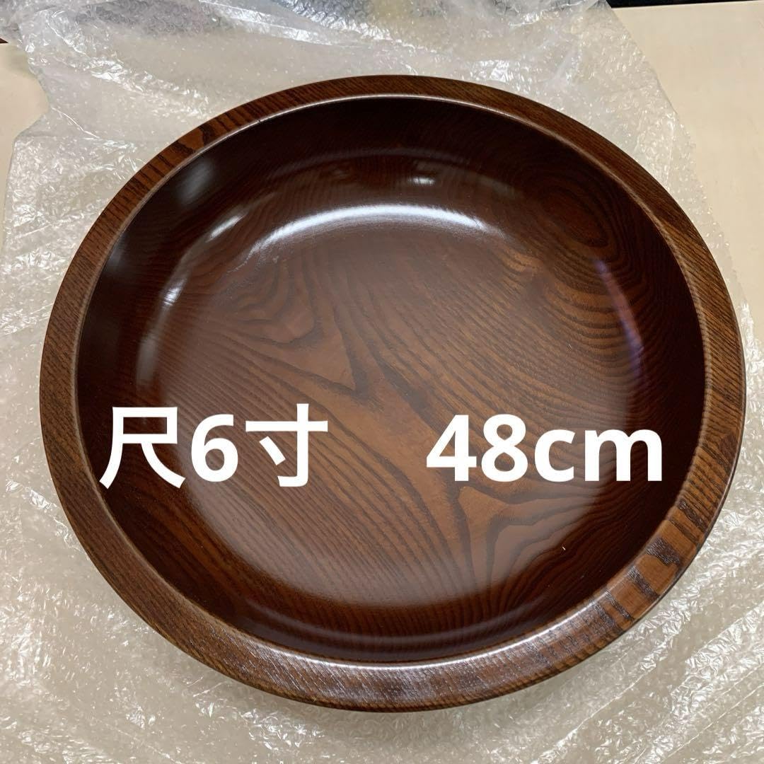 Amazon.co.jp: こね鉢 捏鉢 尺6寸 48cm 欅ケヤキ 蕎麦打ち 手打ち蕎麦 