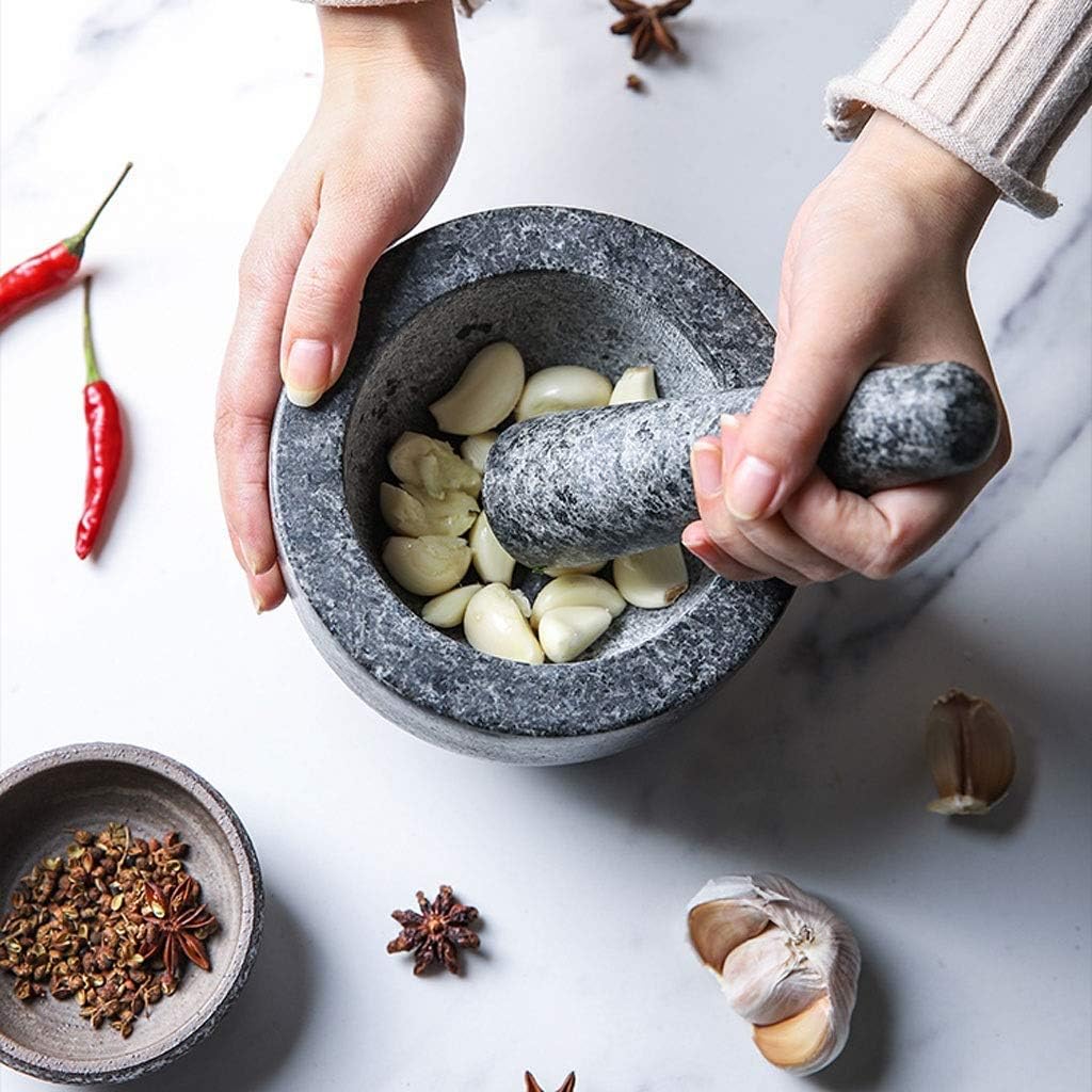 Pestle and Mortar Hand Sander Marble Grinder Kitchen Mortar and Pestle Set Manual Retro Mortar and Pestle Mortar Pestle