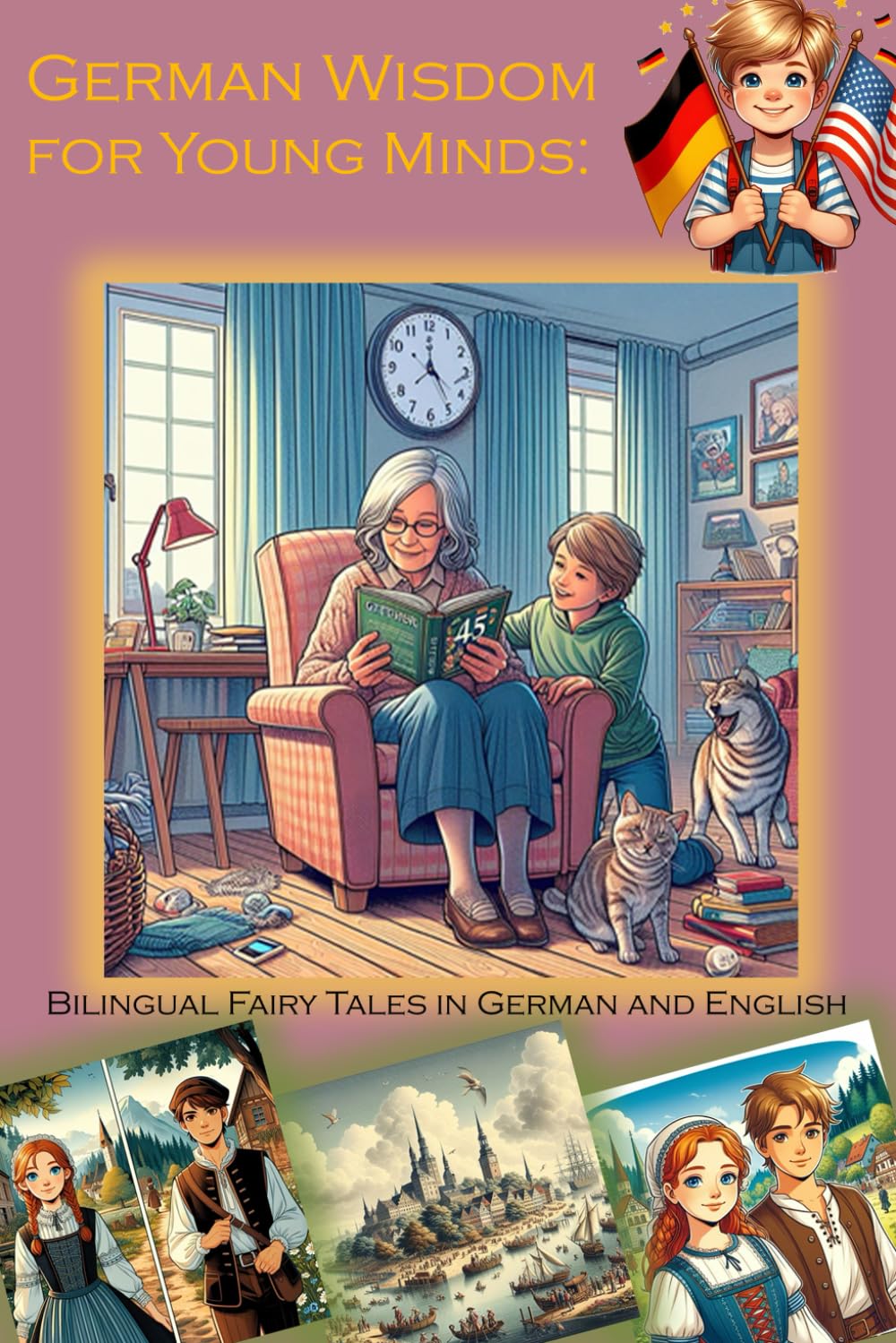 German Wisdom for Young Minds: Bilingual Fairy Tales in German and English: German language books for kids ((Children learn German-Kinder lernen Englische))