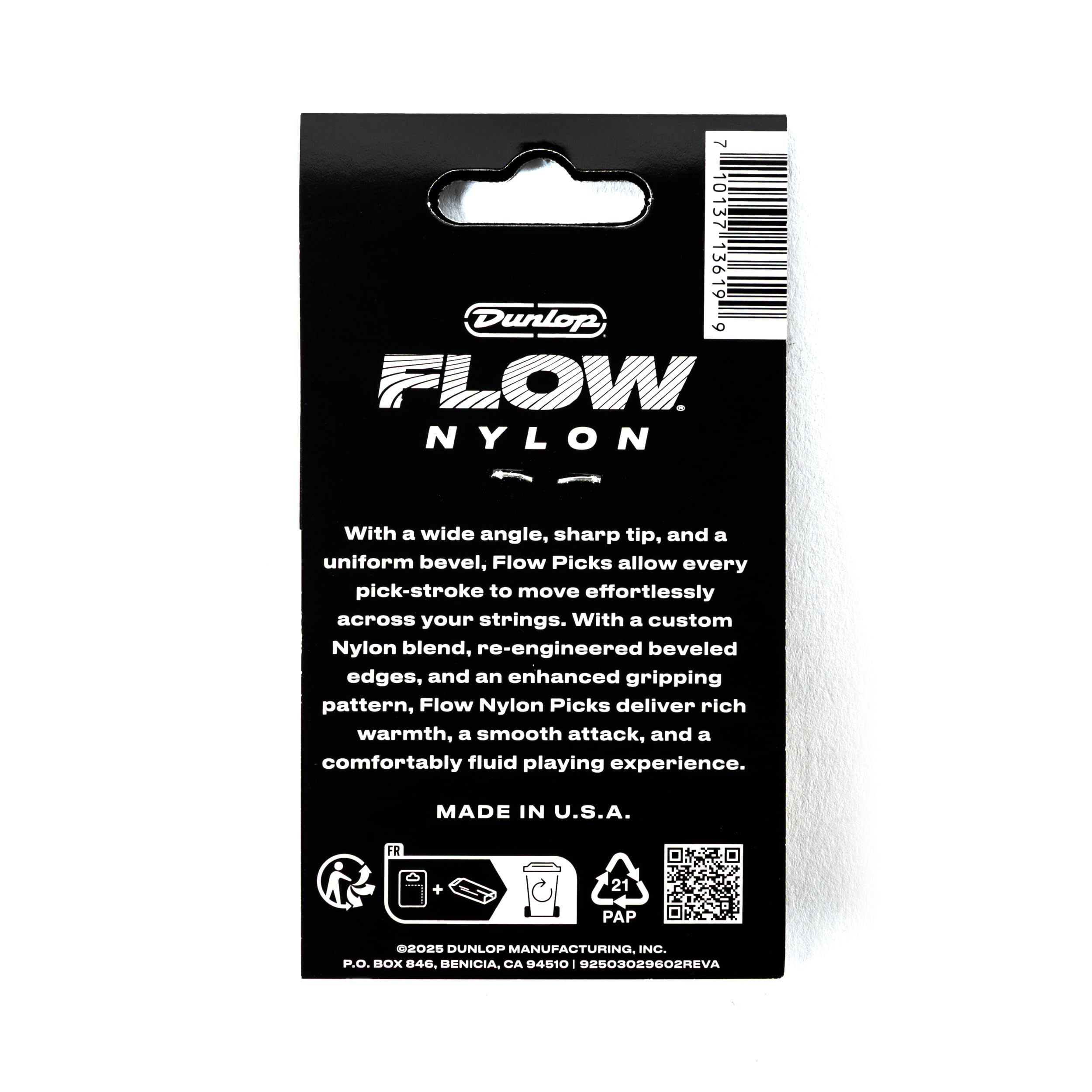 Kostki Dunlop - Flow Nylon 1,25 mm - opakowanie 12 sztuk