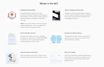 Asbestos Testing Kit (Quality PPE Included) - 3 Business Day Results (72hr) from NVLAP Lab - Test Fee Included (1 Sample)