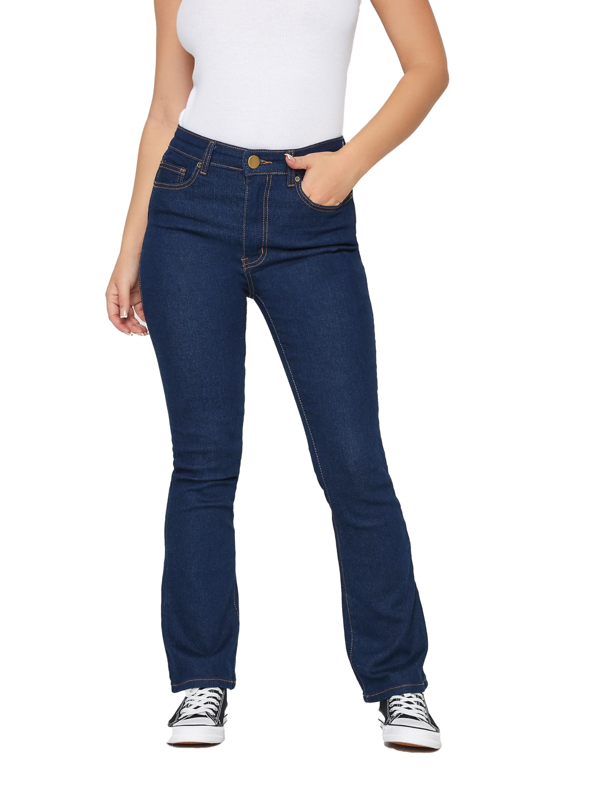 Pixiegirl Women's Blue Petite Bootcut Jeans In | Size: 14