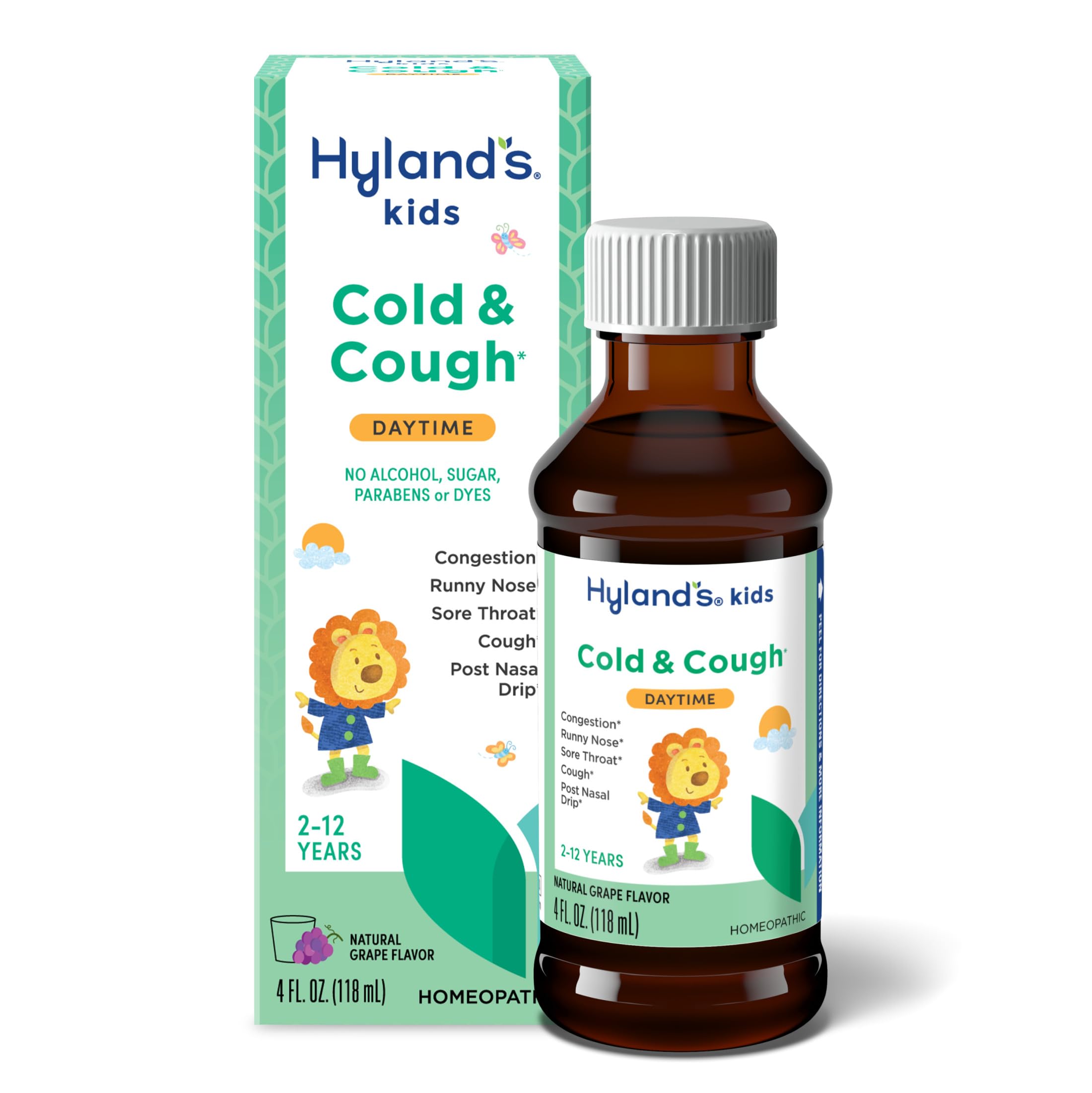 Hyland's4 Kids Cold 'n Cough, Ages 2-12, 4 fl oz (118 ml) pack of 2