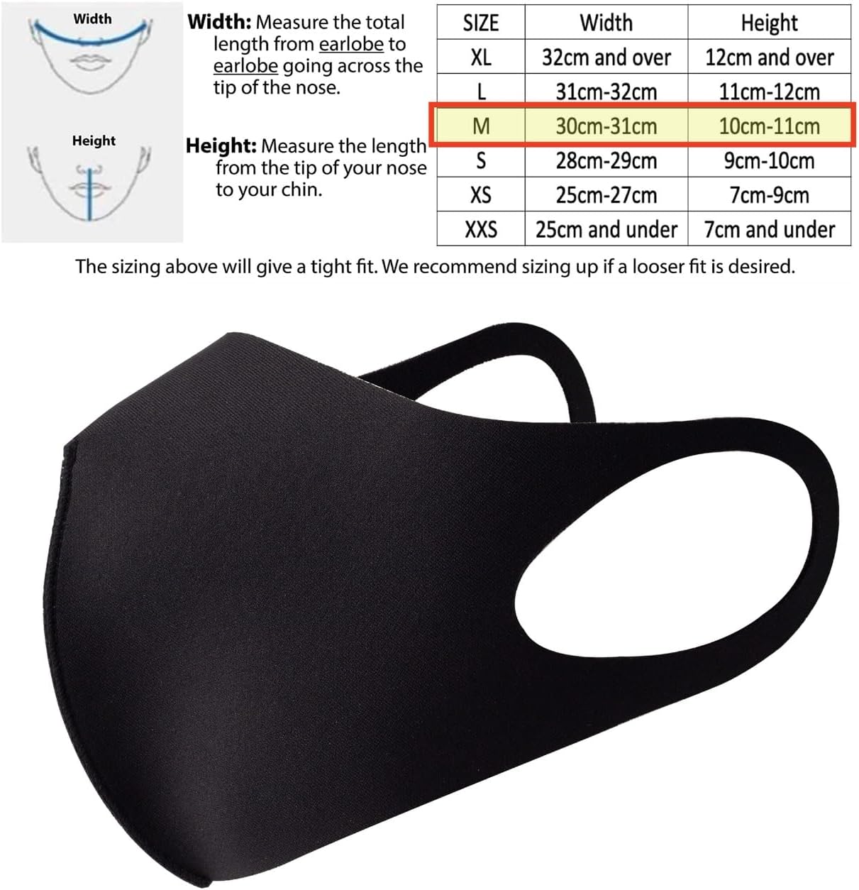 maskfactory Everyday aerosilver Face Mask, Washable & Breathable, Made in Korea, 1 Pack, Black