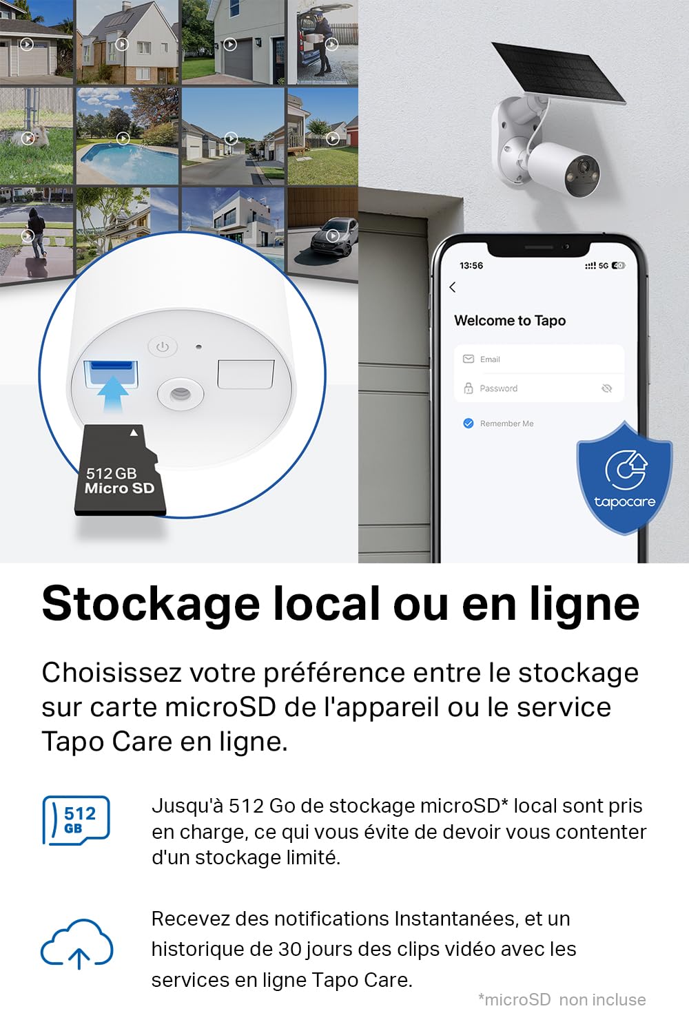 Tapo C410 KIT 2K(3MP) Caméra de Surveillance WiFi Extérieure sans Fil Solaire, IP65 Etanche