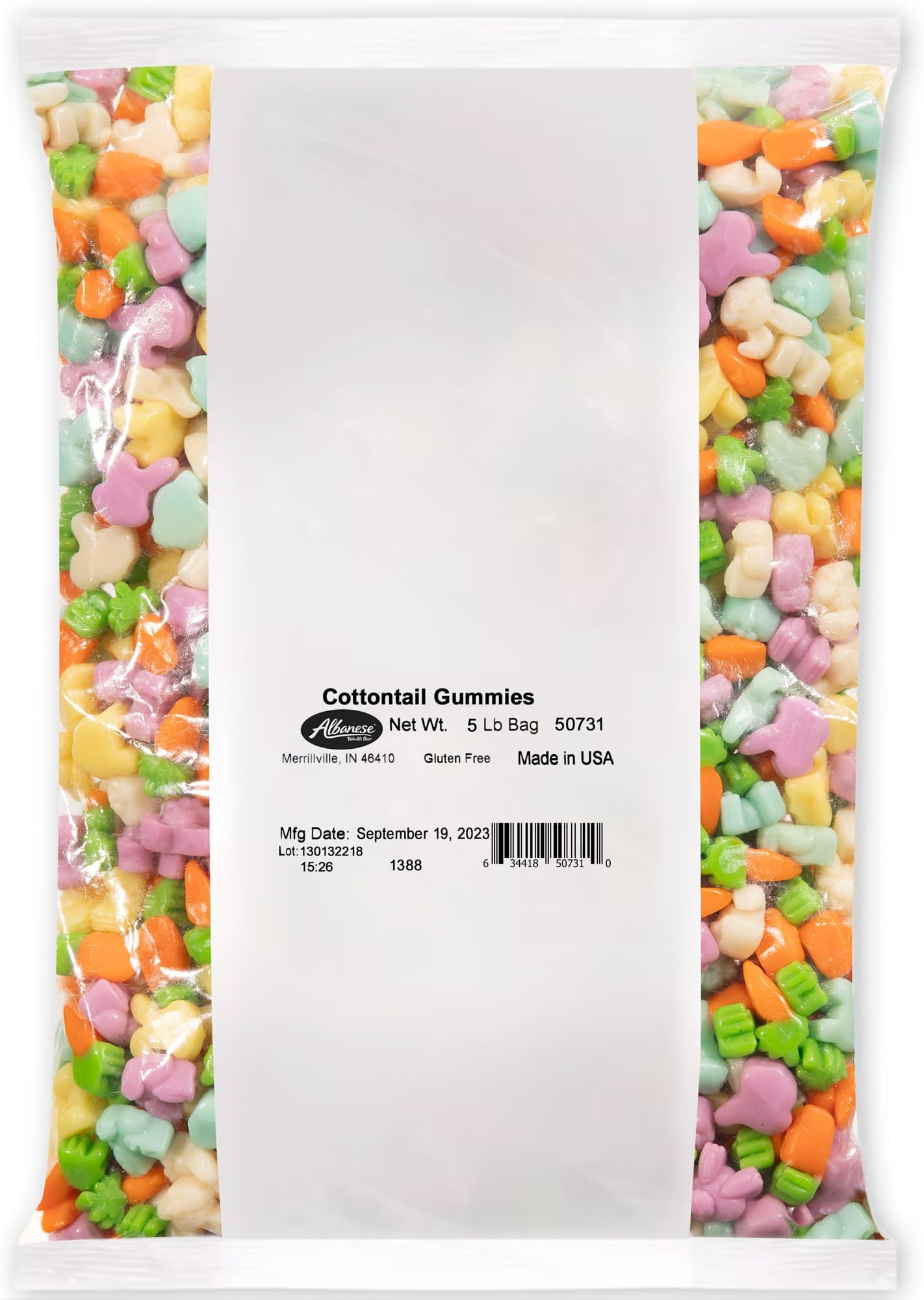 Amazon.com : Albanese World's Best Cottontail Gummies, 5 lbs of Easter ...