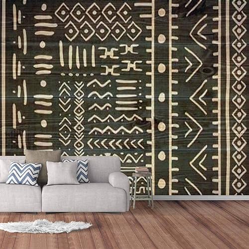 Miniatura 4 de Tela de impresión africana sin costuras, diseño étnico tribal tradicional para despegar y pegar, papel tapiz extraíble autoadhesivo grande, rollo de