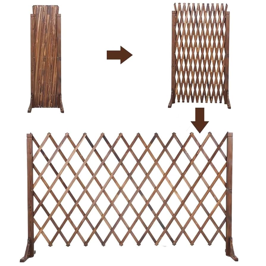 Decorative Fences Plant Screen,Telescopic Room Divider Fence - Easy To Install