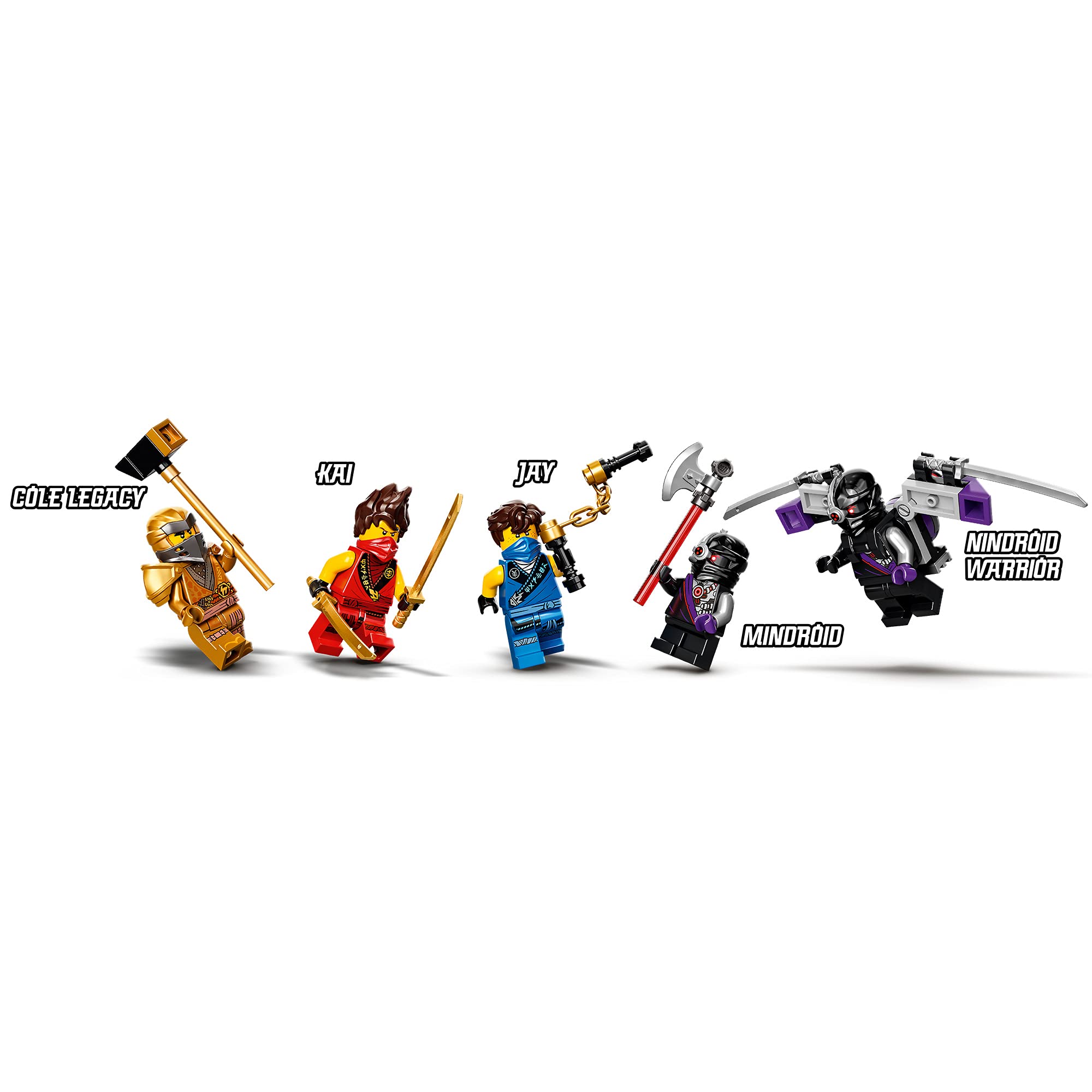 LEGO 71737 NINJAGO Legacy X-1 Ninja Superauto und Motorrad mit Cole als goldene Minifigur