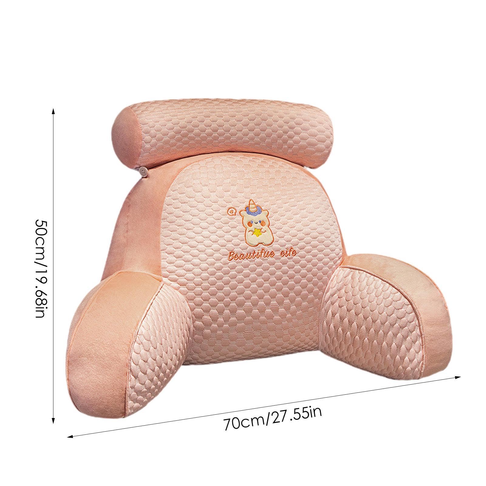 Coussin De Lecture, Oreiller De Fauteuil De Lit, Coussin De Lecture pour Lit Ou Canapé Adulte, Oreiller De Lecture avec Accoudoirs, Coussin De Lecture Ergonomique, pour Lire, Se Détendre