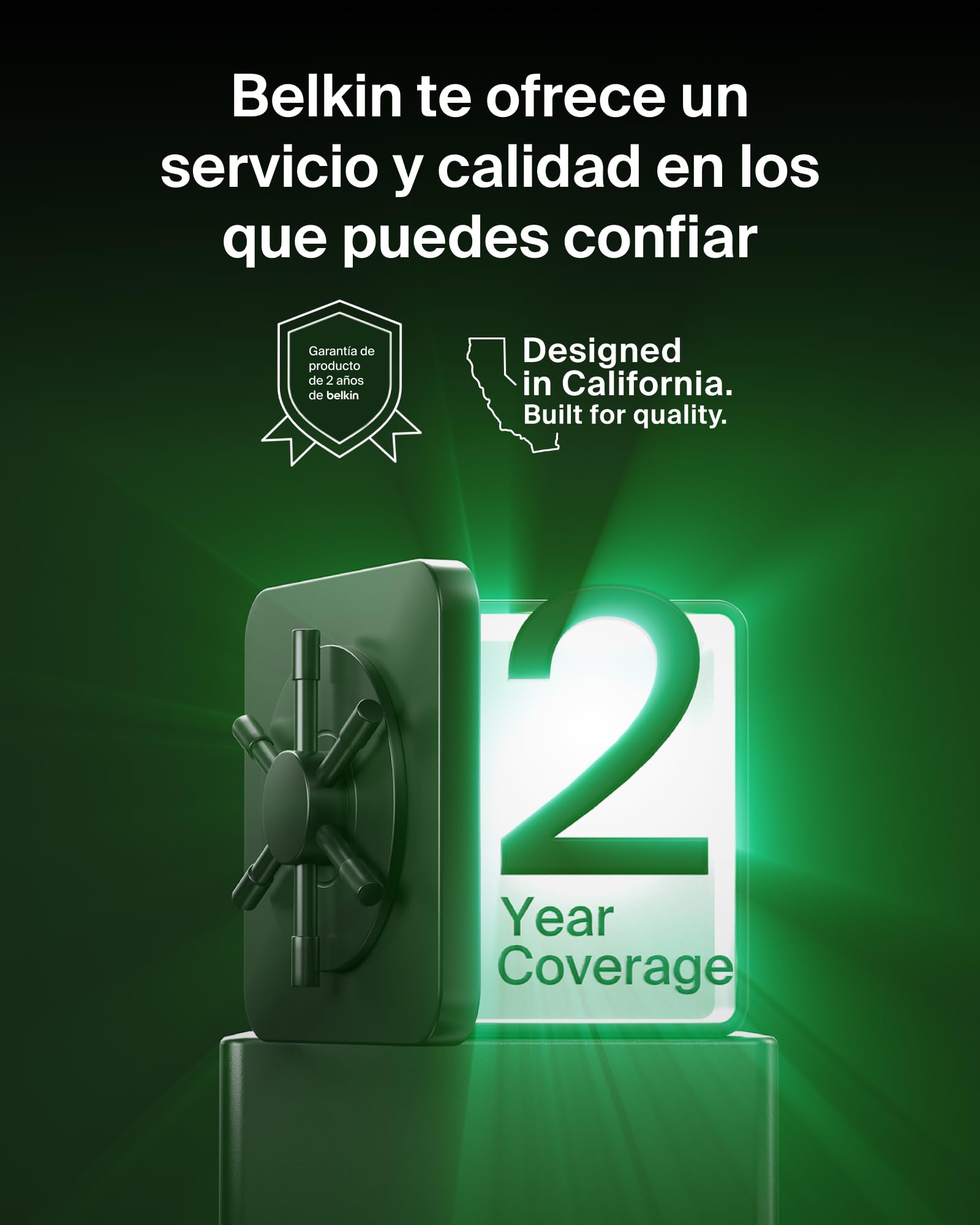 Belkin UltraCharge Pro Cargador Inalámbrico Magnético 2 en 1 Qi2 25W Arena | Convertible, Estación Magnética Carga Inalámbrica MagSafe, Certificación Qi2.2, iPhone, Apple Watch y Cascos, Adaptador 45W