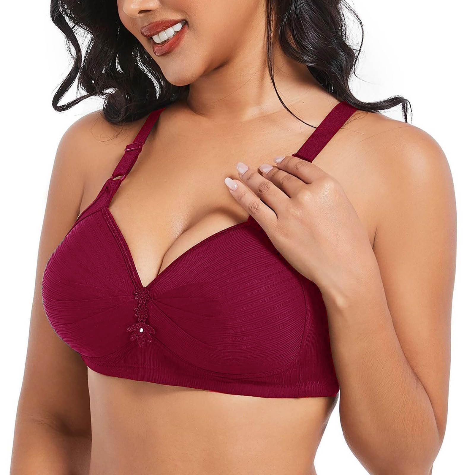 Lot 3 Soutien Gorge avec Armature Femme Sexy, Brassière Femme Dentelle,Soutien-Gorge Couleurs Pures Lingerie Française Bralette Casual a La Mode Classique de Base Bra