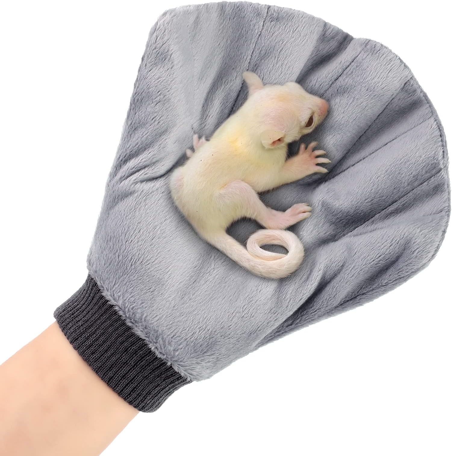 Unittype 2 Pcs Sugar Glider Bonding Mitt Calming Hedgehog Supplies Hamster Glove Accessories Animal Anti Bite Handling Gloves Calming Sleeping Glove for Sugar Glider Small Animals Rats Pet