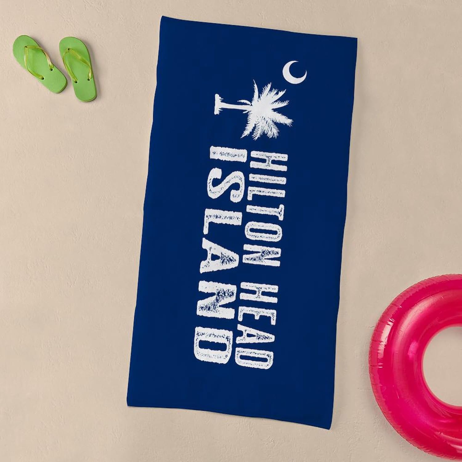 CafePress Hilton Head Island, South Carolina 30"x60" Absorbent Cotton Back, Soft Beach, Pool Towel