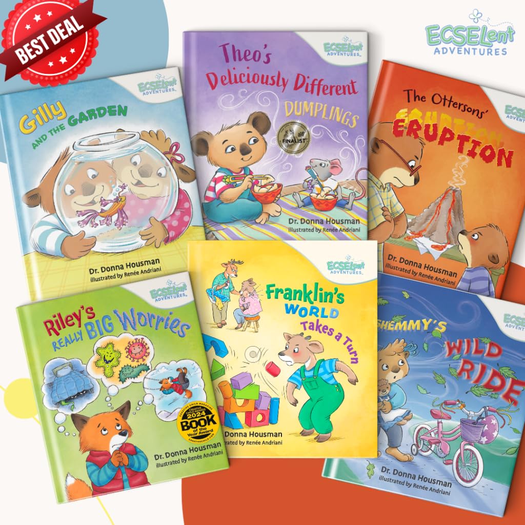 ECSELent Adventures Storybook Series for Children – Complete 6-Book Set for Building Emotional Intelligence – Ages 4-8