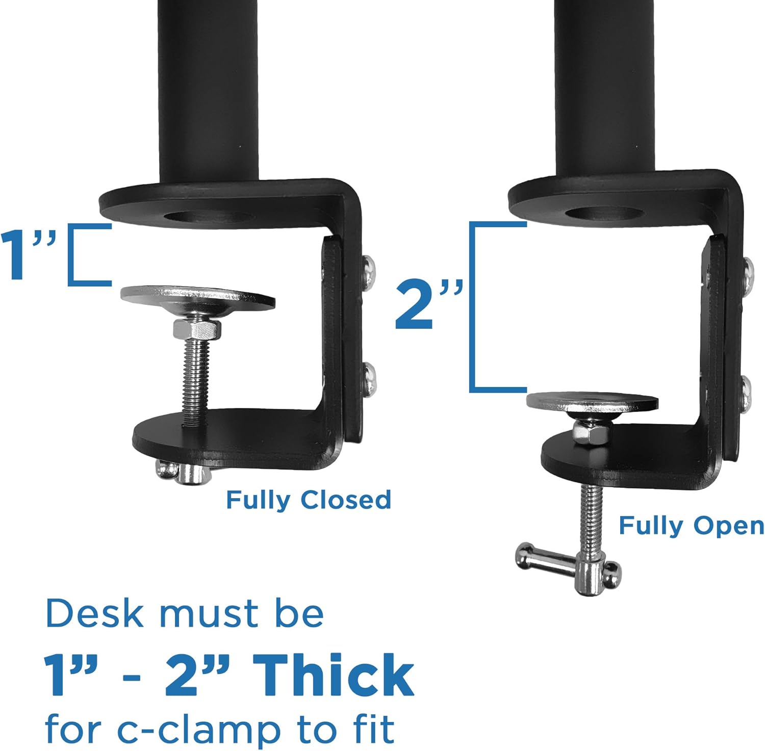 Exсluѕіvе Dіѕсоunt 50% Prісе Mount-It! Single VESA Monitor Mount | Vertical Monitor Desk Stand | Telescoping Pole Height Adjustable | Fits 19 20 21 22 23 24 27 29 30 Inch Computer PC Screens | C-Clamp Base