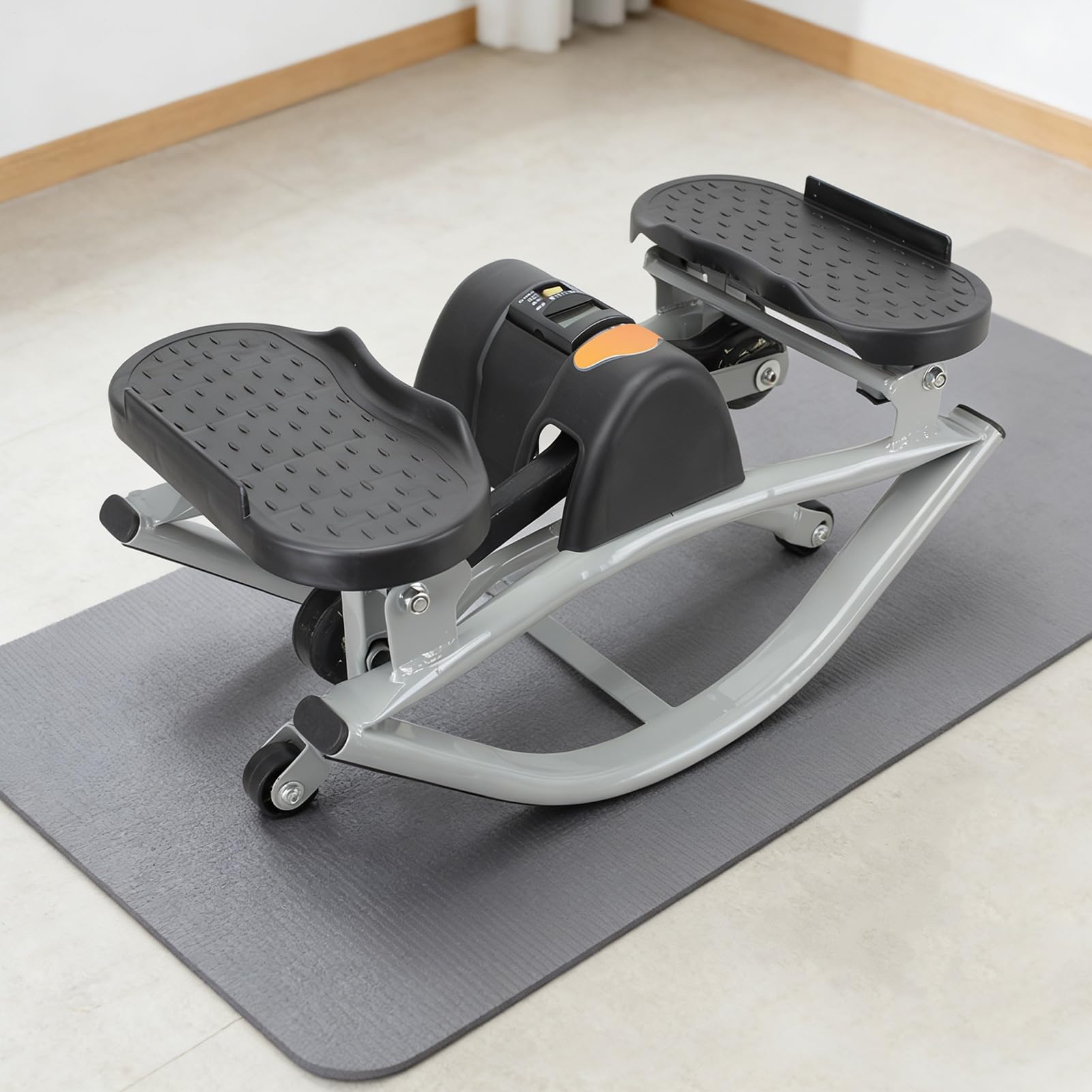 Treppenstepper Twist Motion Beintrainer | Fitness Stepper mit LCD Monitor für Po Bauch Oberkörper Unterkörper Männer Frauen Senioren Fitnessstudio Schlafzimmer Indoor