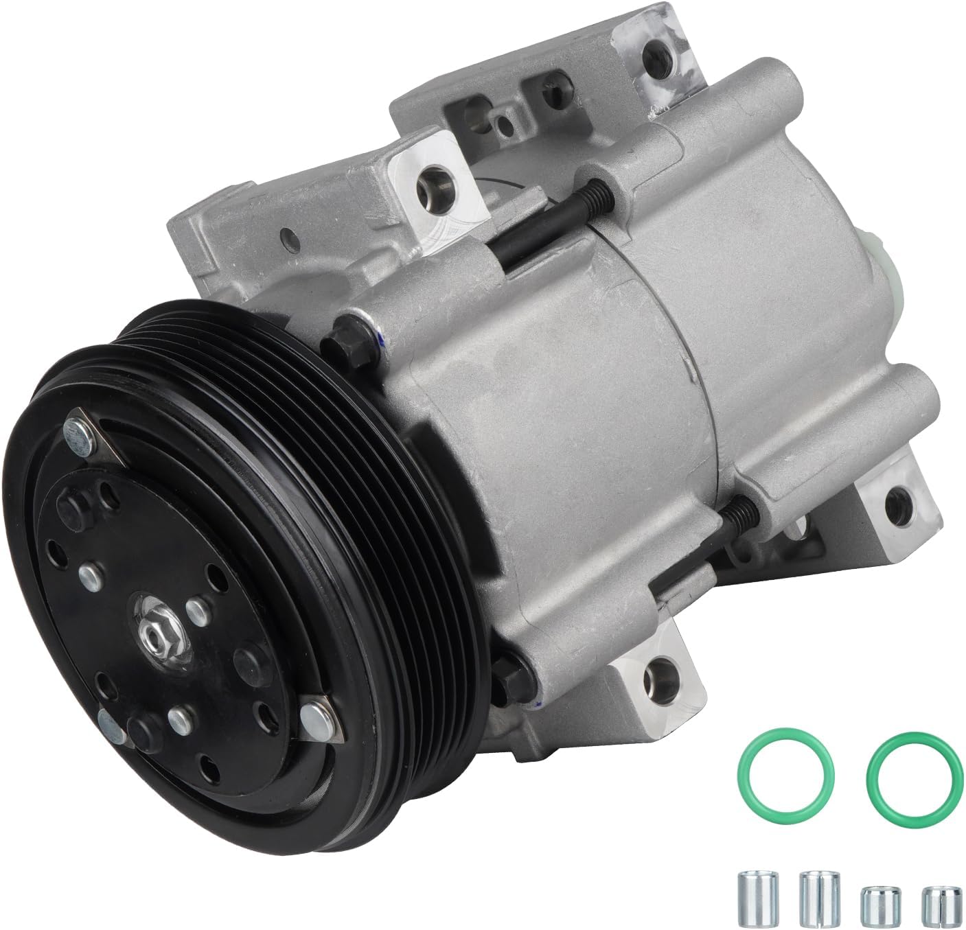 AC Compressor with Clutch for Ford Bronco E-150 250 350 1990-1996, F150 250 350 1990-1995, for Lincoln Continental 1993 1994, Windstar 1995-1998, 4.9L 5.0L 5.8L Replaces CO 101200C