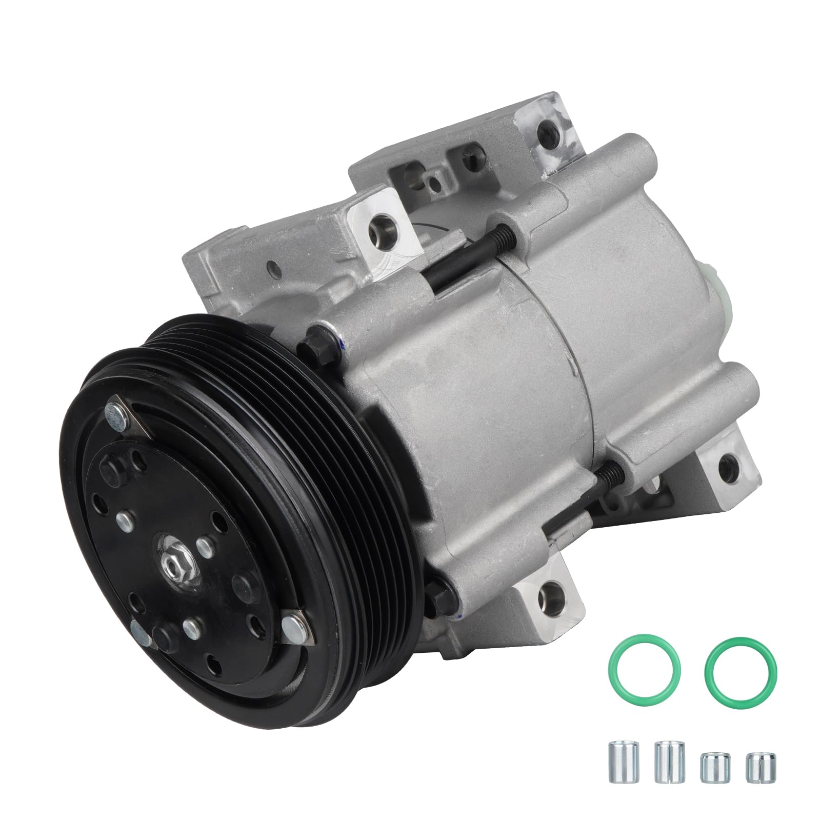 Photo 1 of AC Compressor with Clutch for Ford Bronco E-150 250 350 1990-1996, F150 250 350 1990-1995, for Lincoln Continental 1993 1994, Windstar 1995-1998, 4.9L 5.0L 5.8L Replaces CO 101200C