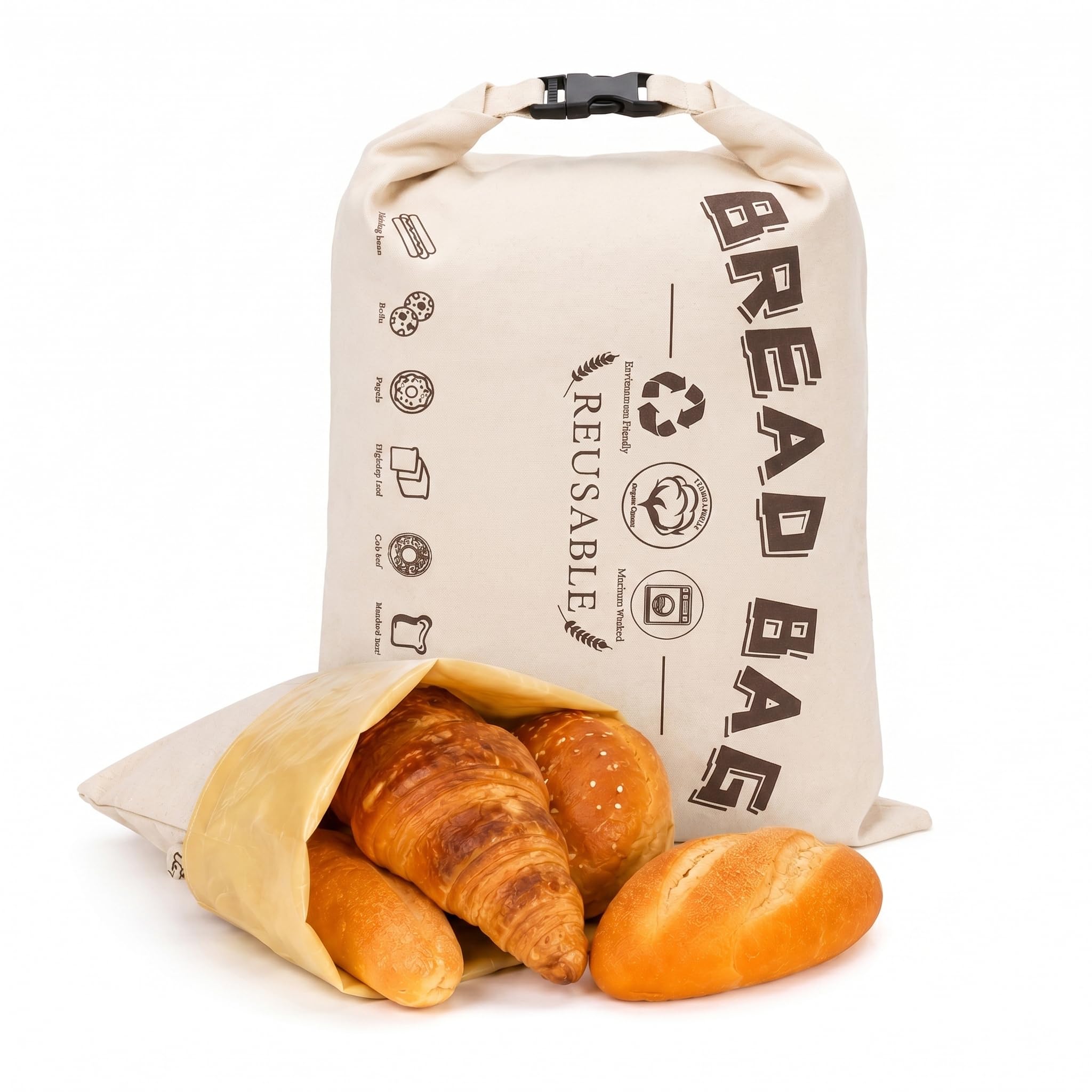 Hotcho Beeswax Bread Bag (32X43cm) For Homemade Sourdough - Reusable Bakery Bags & Loaf Guard Beeswax Bag - Natural Storage To Keep Food Fresh