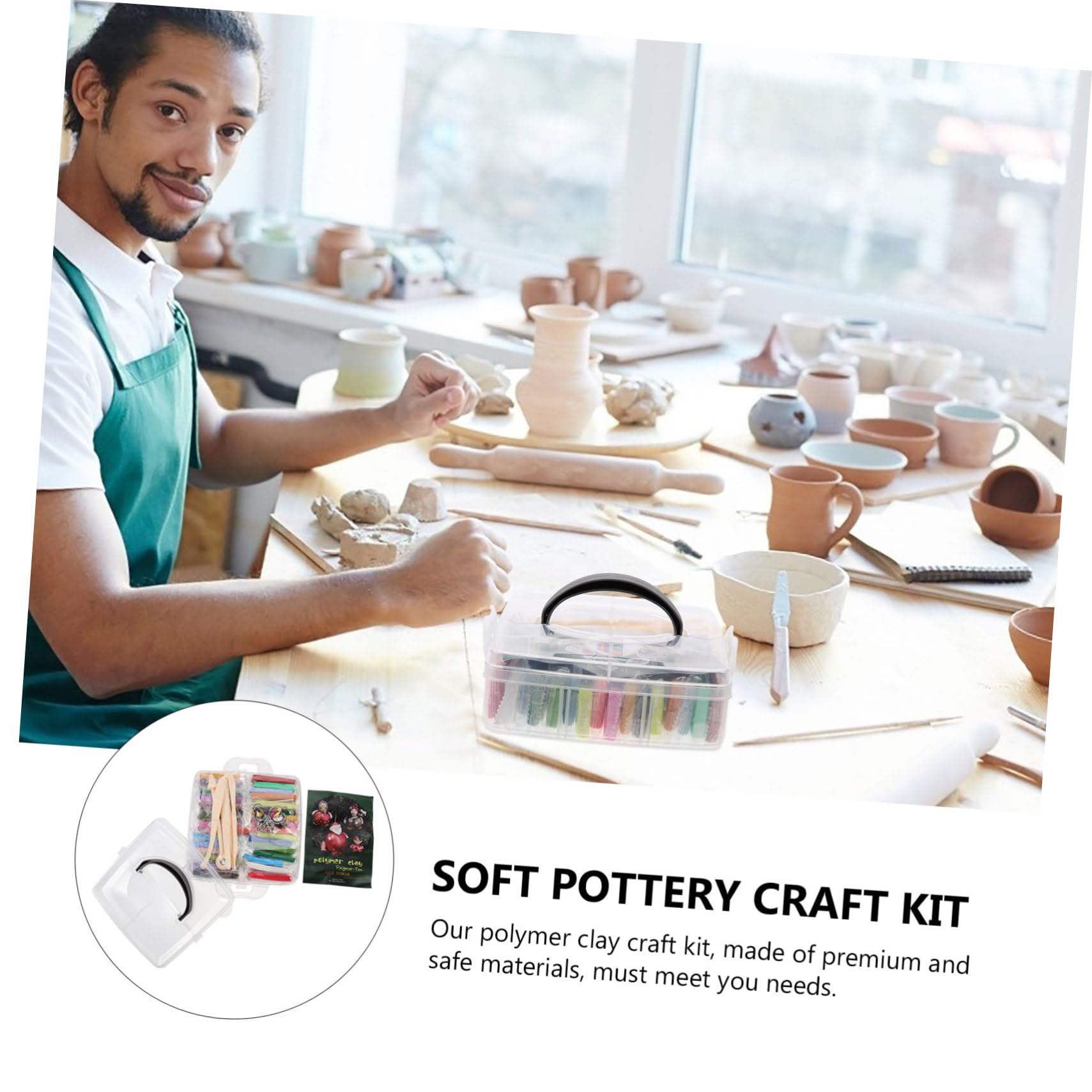 OSALADI 1 Set Strumenti per Argilla Polimerica Kit Diy per Scultura Creazione e Accessori Colorati per Iniziare Creare