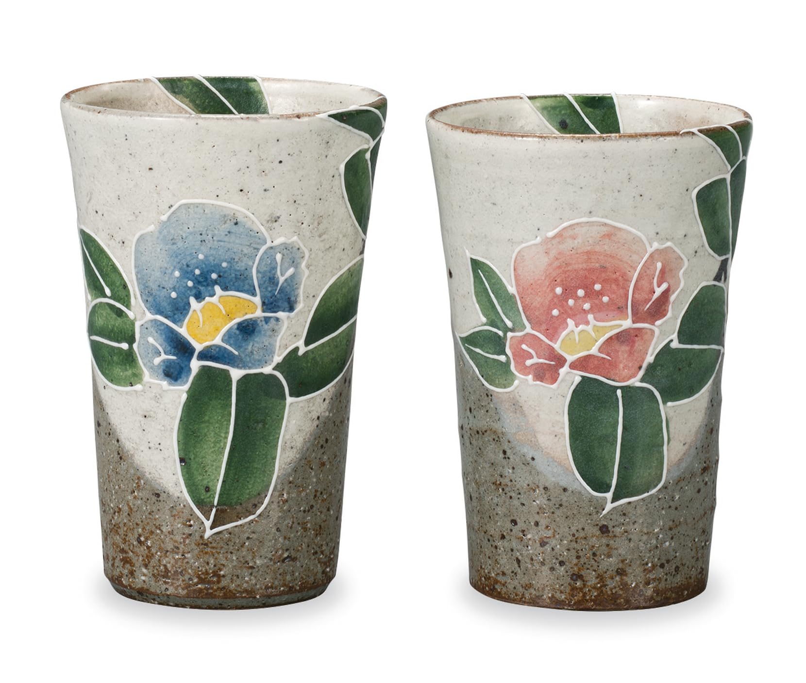 Amazon｜九谷焼いわたや ペアフリーカップ 盛椿 AP7-0887｜タンブラー