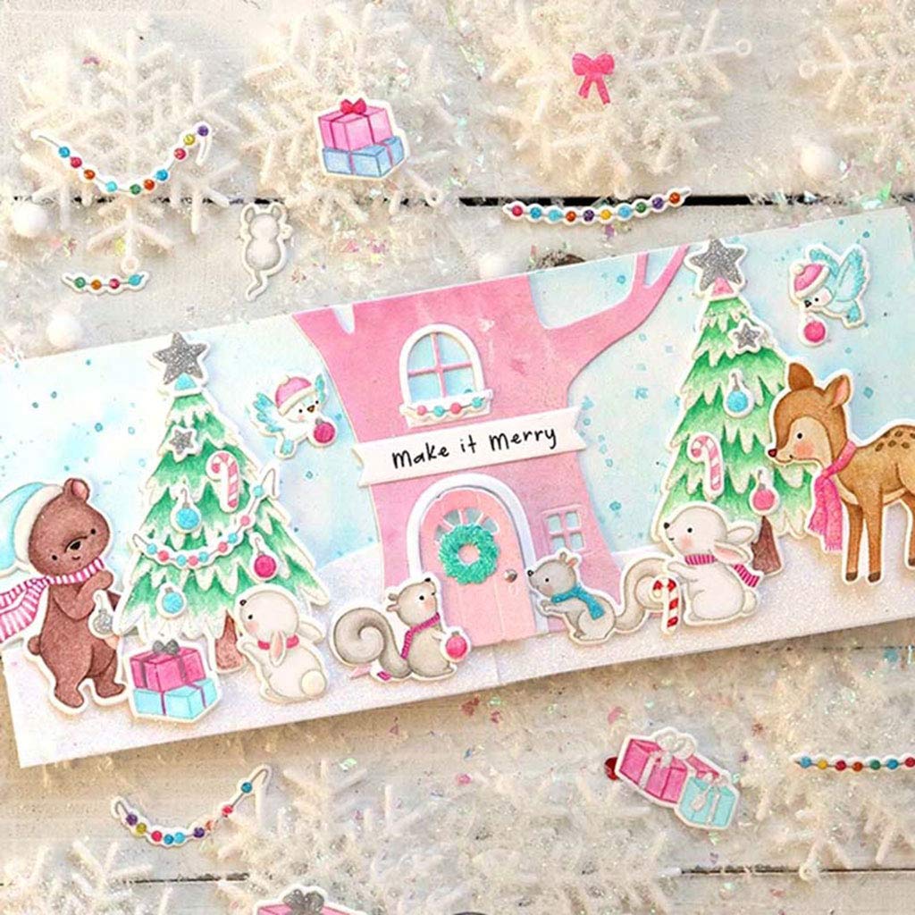 Fustelle e set di timbri per realizzare biglietti fai da te, scrapbooking, fiocchi di neve, parole di auguri di stagione, sigilli in silicone trasparente, timbri per carta, artigianato, goffratura