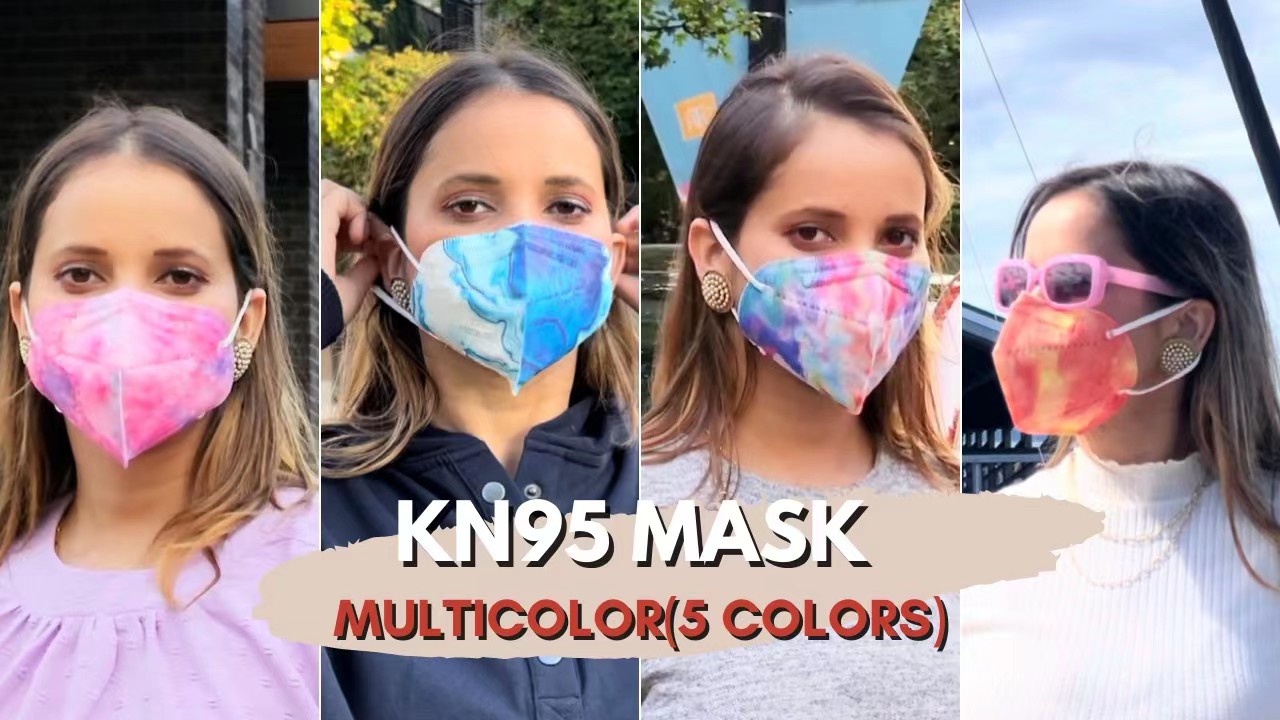 Image of SOOQOO 50 Pcs KN95 Face Maks for Audlts (Tie Dye)