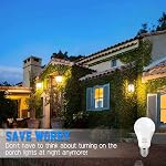 LED Dusk to Dawn Light Bulb,ProPOW A19 5W Smart Sensor Bulbs Soft White Automatic Light Bulb Timer Outdoor Lighting for Porch, Garage, Driveway,Yard,Hallway,Patio(E26,450 lumens,2-Pack)