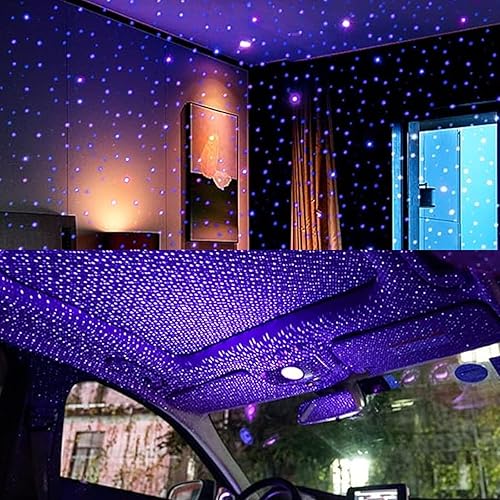 Miniatura 6 de Slykew 1 luz nocturna de estrella para techo de automóvil, 0.59 x 8.26 pulgadas, 100 W, 5 V, aleación romántica USB, accesorio de decoración de luz