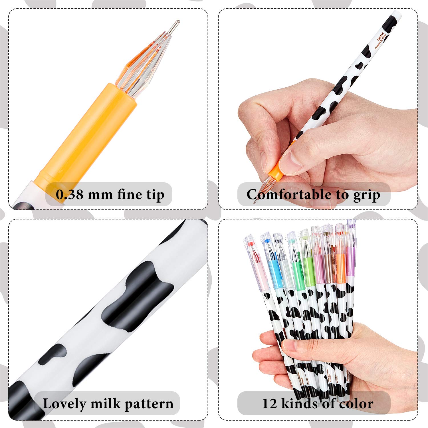 Niedliche Kuh-Stifte 2er Set Mit MUH-Geräusch & LED-Licht - Süße Tier-Stifte Für Kinder