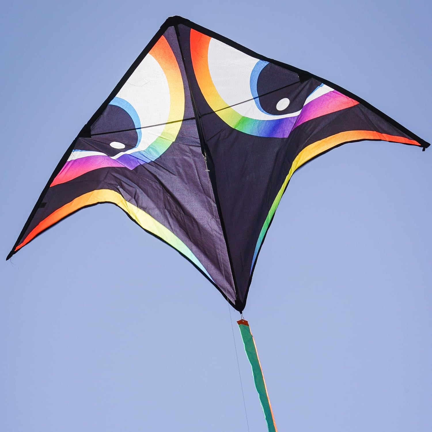 In the Breeze 3340 — Manu Aurora 72" Delta Kite — Large Colorful Easy-Flying Kite Bird Face