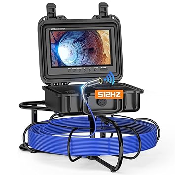 Oiiwak 7 IPS Borescope Inspection Camera Wall Drain Plumbing Snake Endoscope 5.0MP HD Waterproof Sewer Pipe Industrial Endoscope with 6 LED Lights, 32GB, Tool Box(5M/16.4ft)