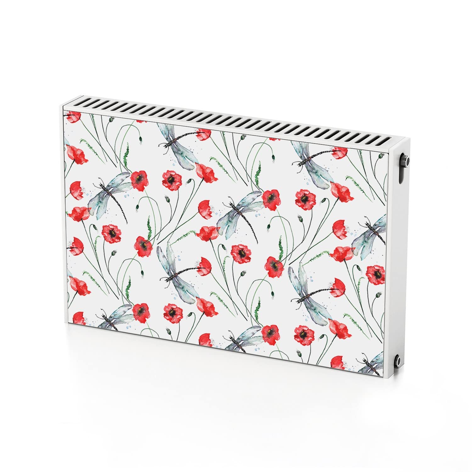 Coloray Radiator magneet zelfklevend 80x60 cm radiatorafdekking - subtiele bloemen