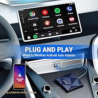Vista 2 de OTTOCAST A2Air - Adaptador inalámbrico Android Auto – 10s de conexión automática de velocidad rápida, 2025 actualizado Android Auto adaptador