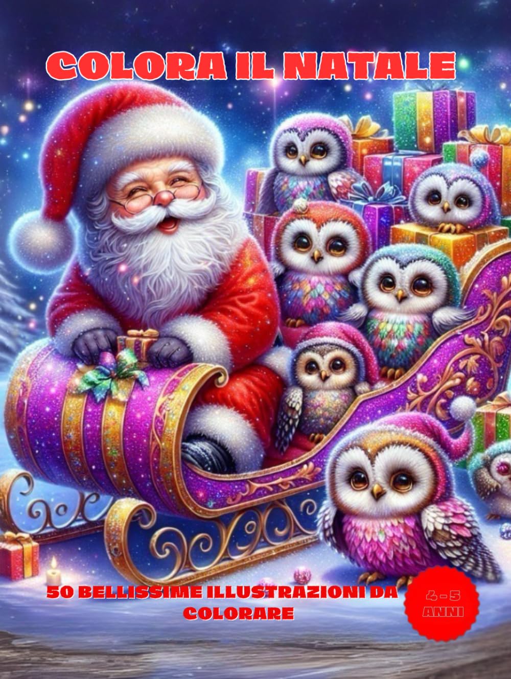 COLORA IL NATALE -: 50 Pagine da Colorare di Natale - Libro da Colorare per Bambini - Natale Libri Bambini - Natale Regali Bambini - Album da Colorare ... per Ragazzi e Ragazze Copertina Rigida